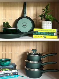 Earth Friendly: Non-Stick Induction Saucepan & Frying Pan Set - 5 Pieces