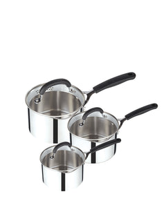 Example: Made to Last Stainless Steel Saucepan & Straining Lid 3 Piece Set