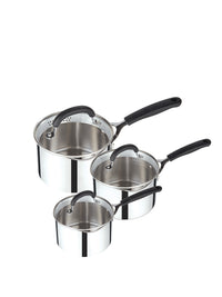 Made to Last: Stainless Steel Saucepan & Straining Lid - 3 Piece Set