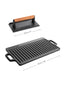 Cast Iron: Double Griddle Pan & Burger Grill Press - 2 Pieces