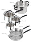 Made to Last: Stainless Steel Frying Pan Stockpot and Saucepan Set - 6 Piece