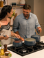 Ceramic Non-Stick Frying Pan and Saucepan Set - 5 Piece