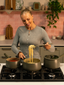 Ceramic Non-Stick Frying Pan and Saucepan Set - 5 Piece