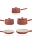 Ceramic Non-Stick Frying Pan and Saucepan Set - 5 Piece