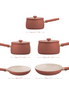 Ceramic Non-Stick Frying Pan and Saucepan Set - 5 Piece