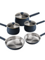 Stainless Steel Frying Pan and Saucepan Set - 5 Piece