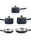 Stainless Steel Frying Pan and Saucepan Set - 5 Piece