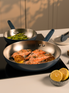 Stainless Steel Frying Pan and Saucepan Set 5 Piece