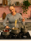 Stainless Steel Frying Pan and Saucepan Set - 5 Piece
