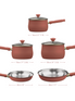 Stainless Steel Frying Pan and Saucepan Set 5 Piece