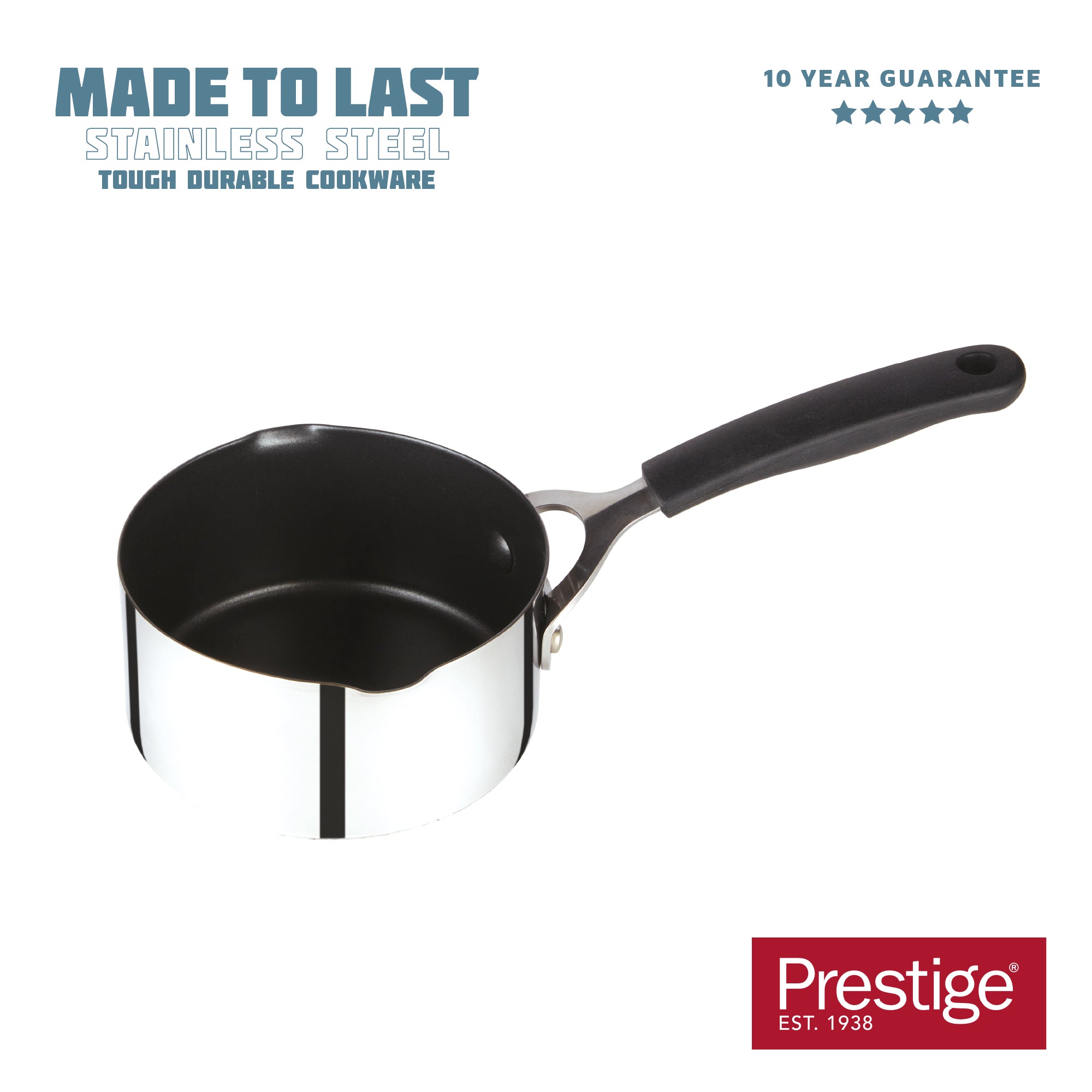 Made to Last: Stainless Steel Non-Stick Milk Pan - 14cm/0.9L