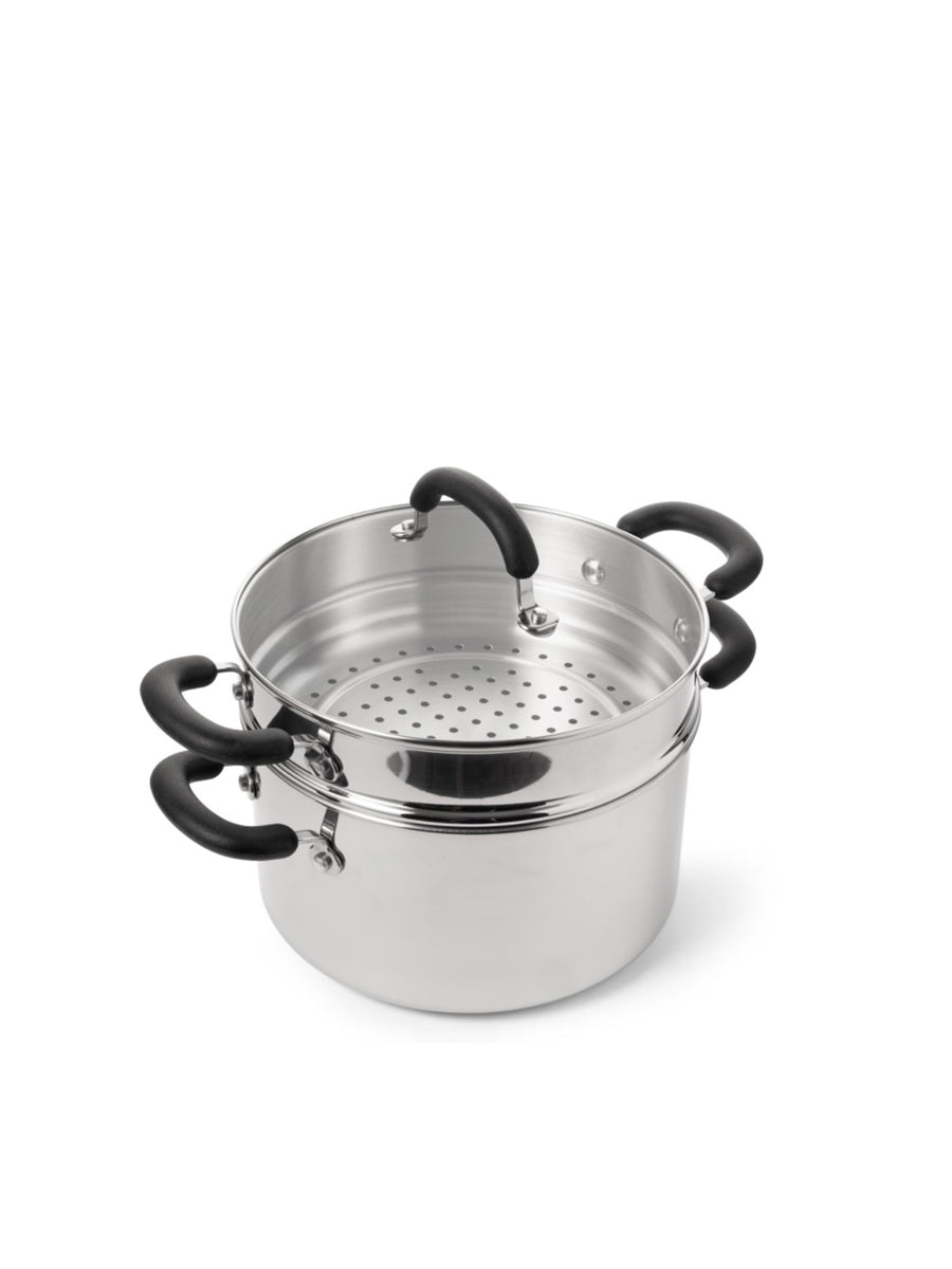Made to Last: Stainless Steel Stockpot and Steamer - 5.86L/24cm