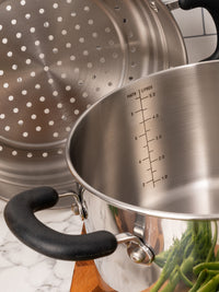 Made to Last: Stainless Steel Stockpot and Steamer - 5.86L/24cm