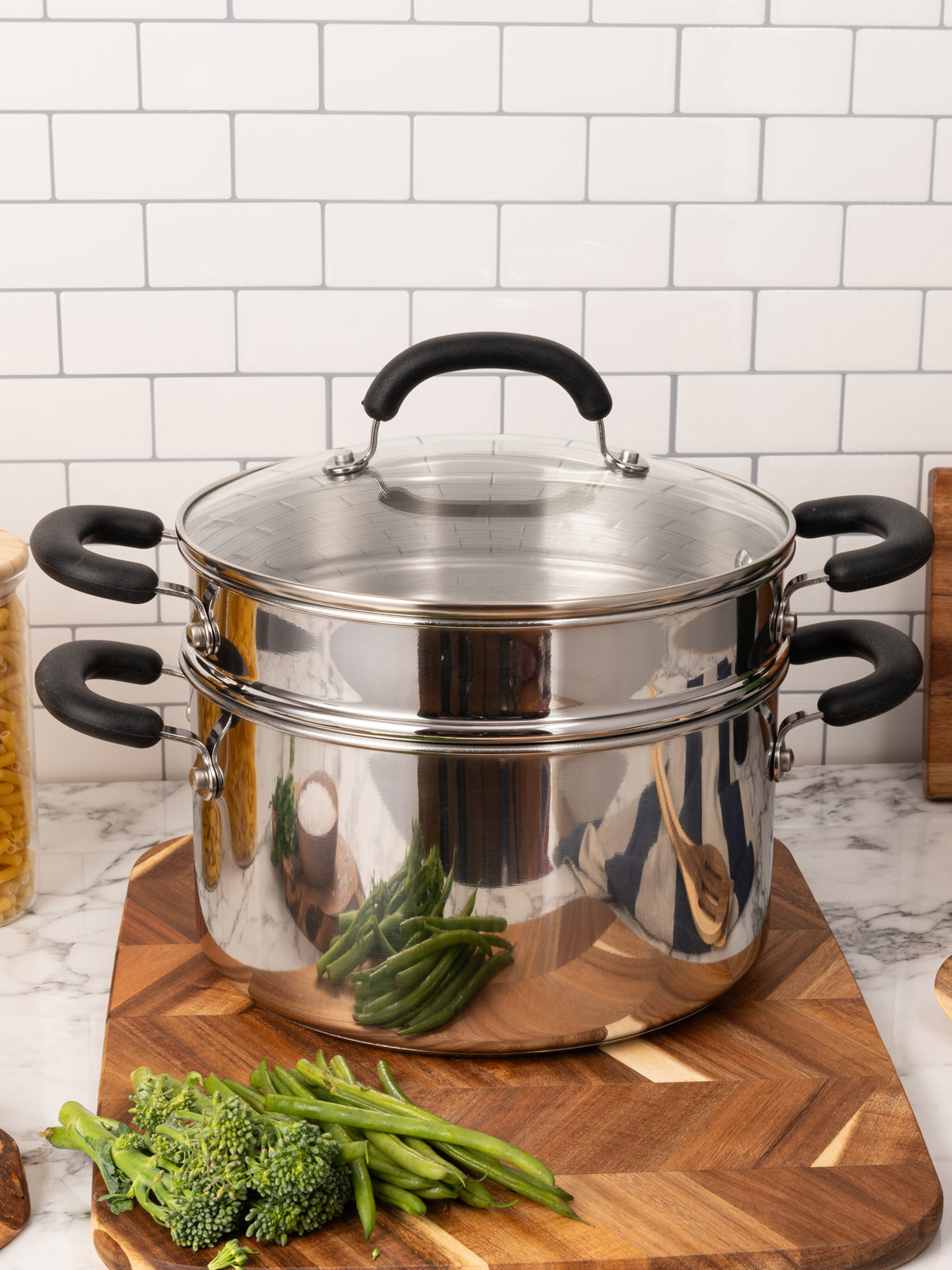 Made to Last: Stainless Steel Stockpot and Steamer - 5.86L/24cm