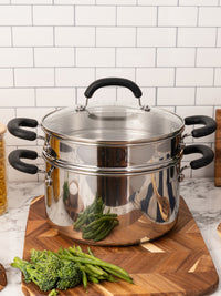 Made to Last: Stainless Steel Stockpot and Steamer - 5.86L/24cm
