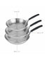 Made to Last: Stainless Steel Frying Pan Complete Set - 21/25/29cm