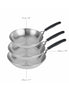 Made to Last: Stainless Steel Frying Pan Complete Set - 21/25/29cm