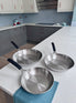 Made to Last: Stainless Steel Frying Pan Complete Set - 21/25/29cm