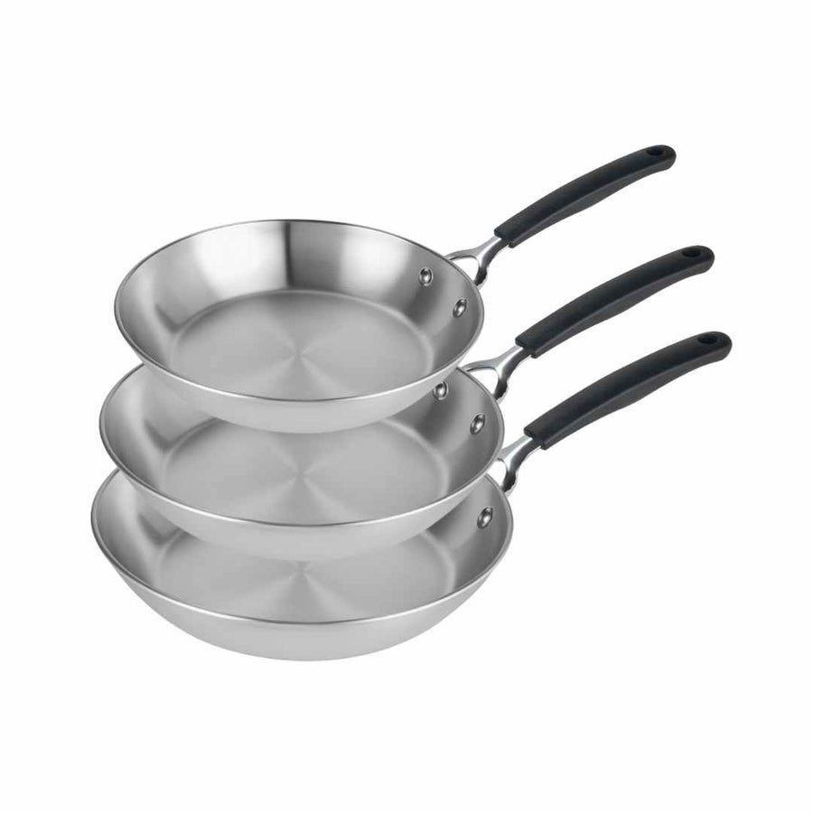 Made to Last: Stainless Steel Frying Pan Complete Set