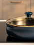 Stainless Steel Deep Frying Pan with Lid 24cm