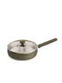 Stainless Steel Deep Frying Pan with Lid 24cm