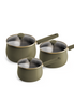 Stainless Steel Saucepan Set 3 Piece