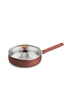 Stainless Steel Deep Frying Pan with Lid 24cm
