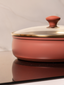 Stainless Steel Deep Frying Pan with Lid - 24cm