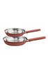 Stainless Steel Frying Pan Set 2 Piece