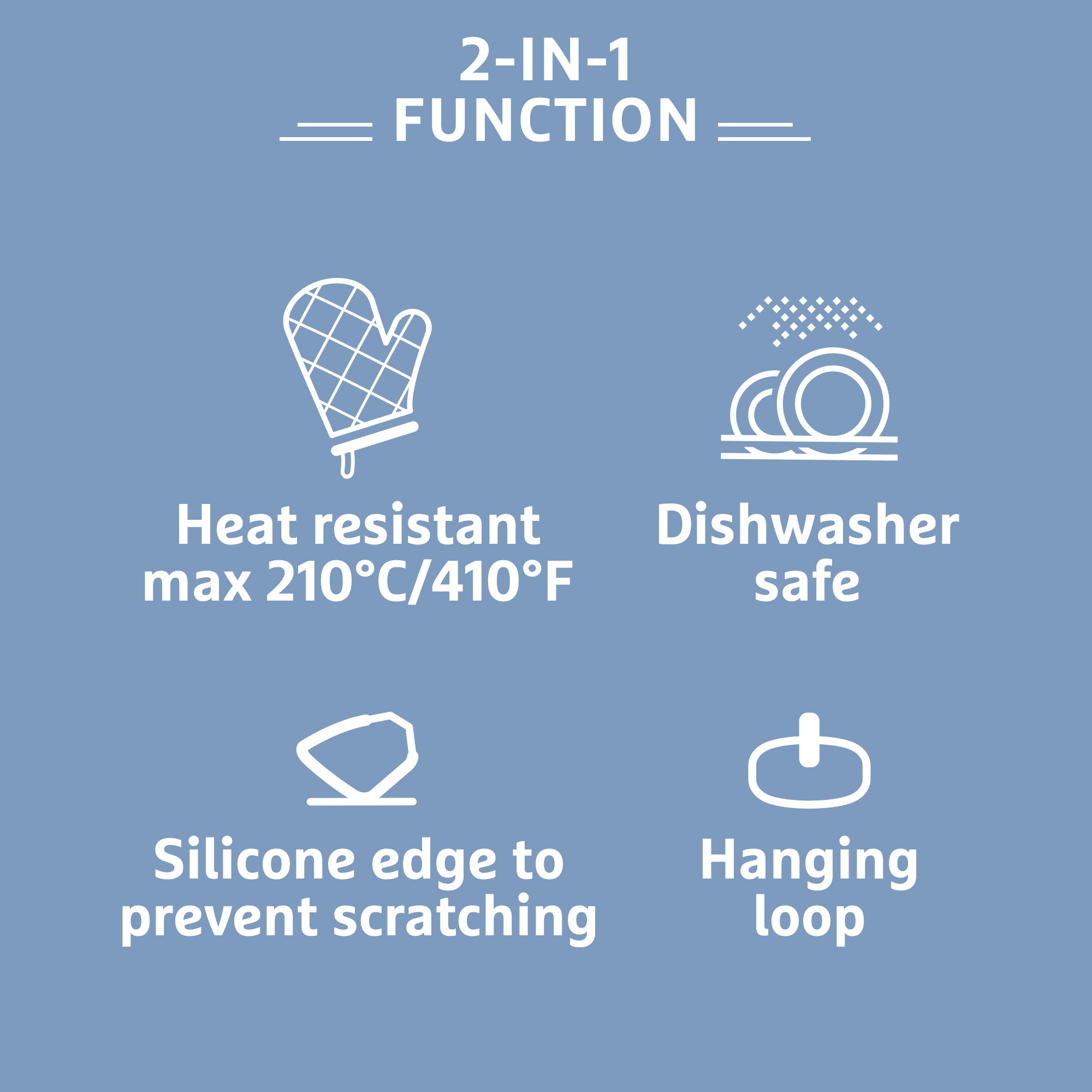 2-in-1 Kitchen Utensil - Pasta Server with Silicone Edge