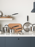 Made to Last: Stainless Steel Frying Pan and Saucepan Set - 5 Piece