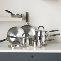 Made to Last: Stainless Steel Frying Pan and Saucepan Set - 5 Piece