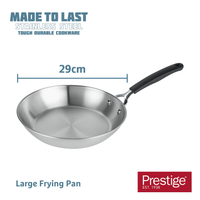 Made to Last: Stainless Steel Frying Pan - 3 Sizes: 21cm/25cm/29cm