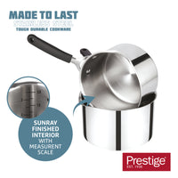 Made to Last: Stainless Steel Frying Pan Stockpot and Saucepan Set - 6 Piece