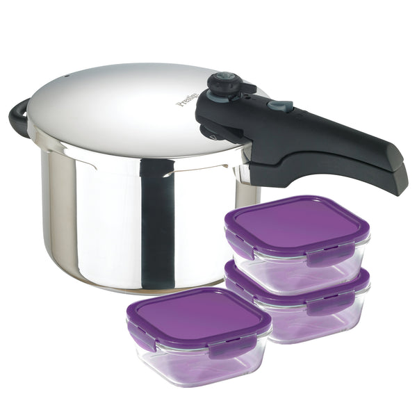 Batch Cooking Kits: Induction Pressure Cooker & Meal Prep Containers