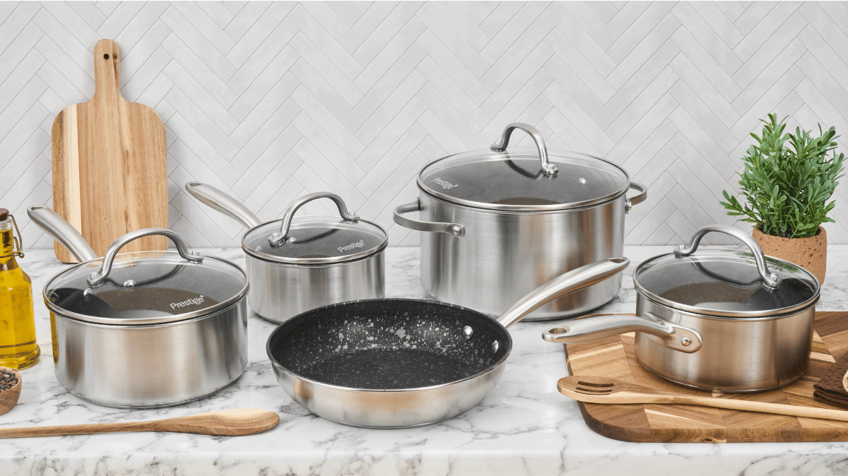 Metal Pans Examples Stainless Steel Pans · Prestige