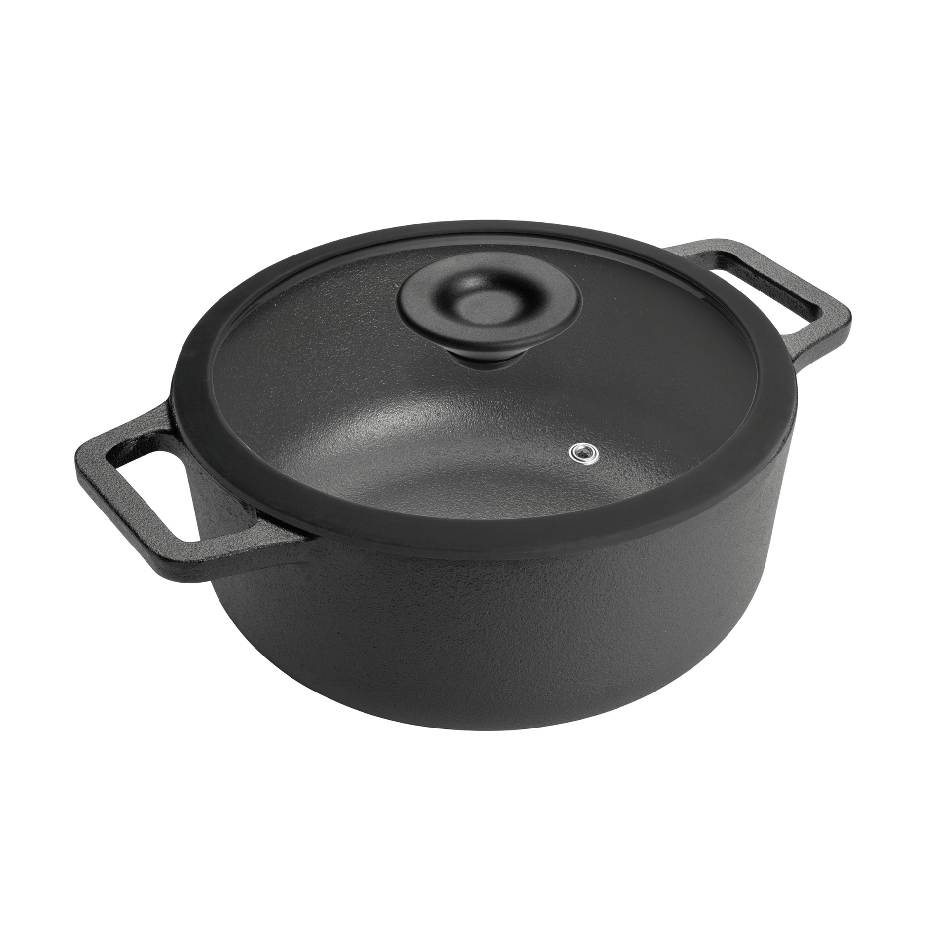 Cast Iron Casserole & Glass Lid 4.6L 24cm