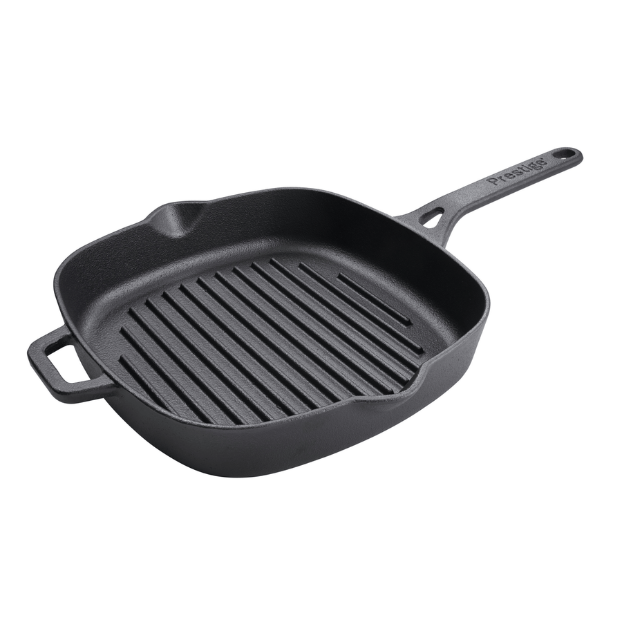 25cm Pre-Seasoned Cast Iron Grill Pan