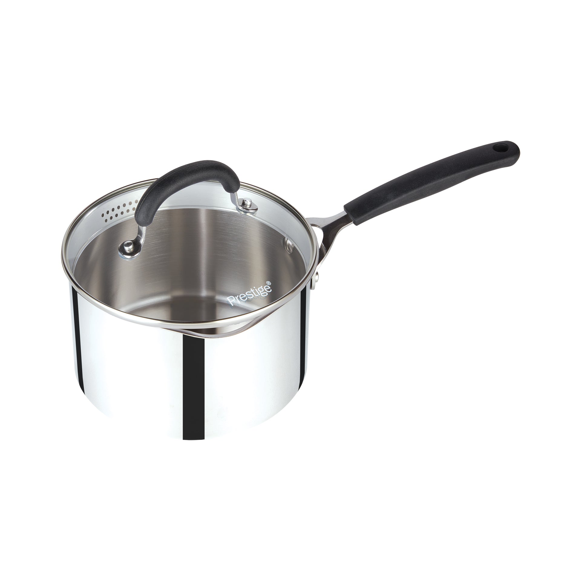 Made to Last Stainless Steel Saucepan & Straining Lid 3 Sizes 16cm 18cm 20cm