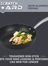 Available in a range of sizes, the toughened non stick keeps your pans looking & performing like new for longer
