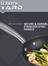 Secure & durable stainless steel handles on this non stick frying pan set make lifting food from hob to oven a breeze.