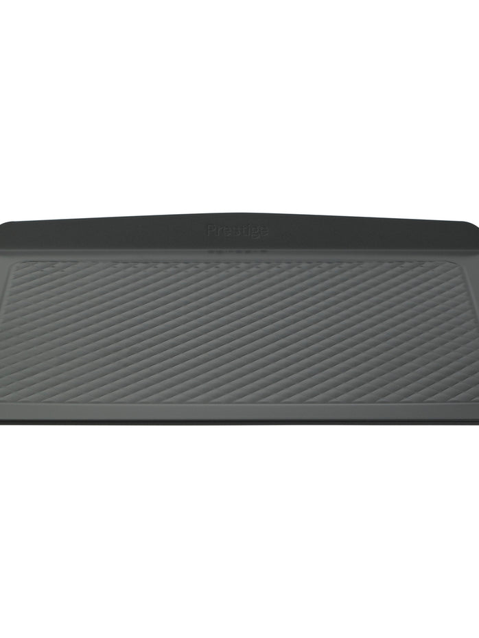 Prestige Inspire Non Stick Baking Sheet. Black carbon steel with superior non stick for even browning & protection from utensil damage.