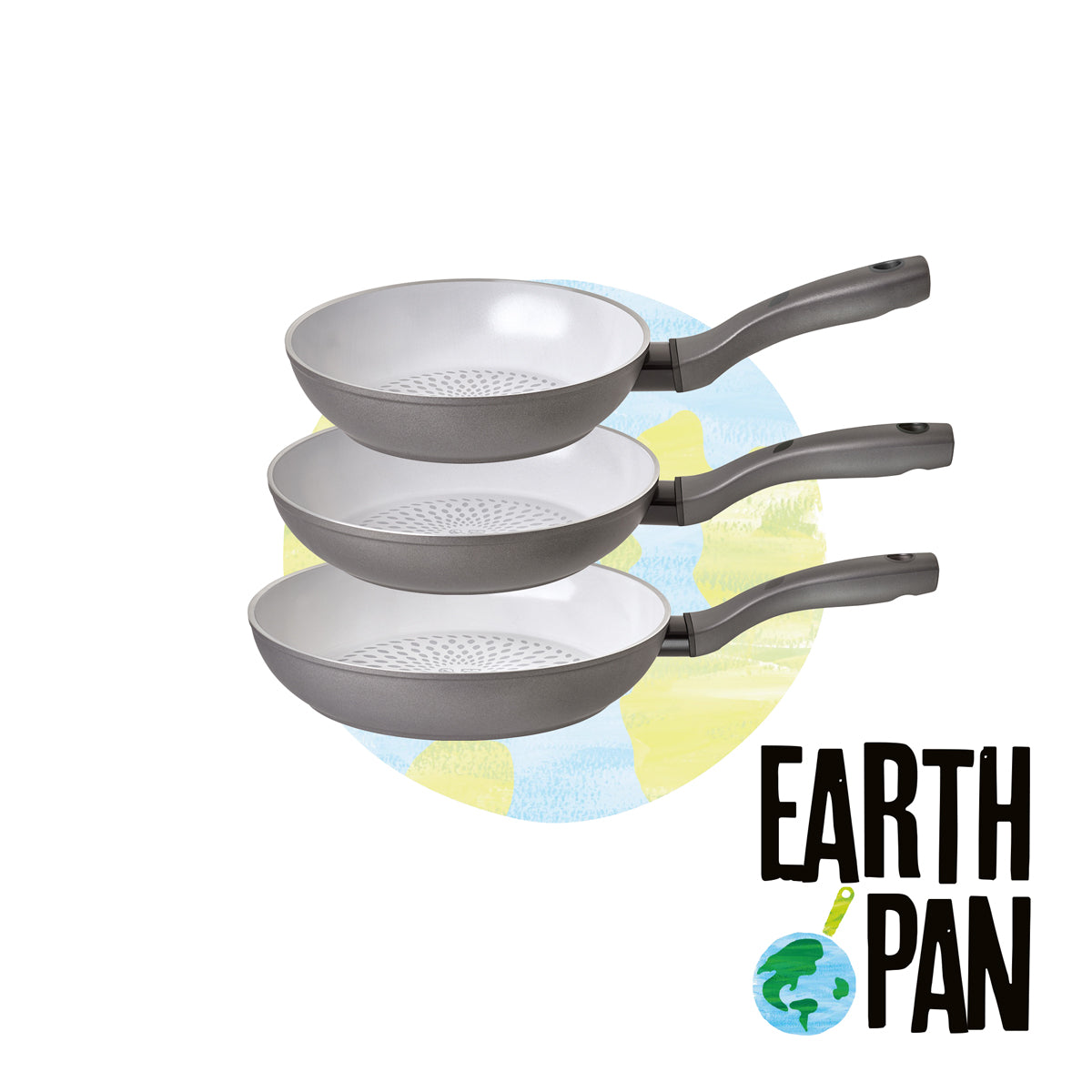 Earth Pan: Ceramic Non-Stick Frying Pan - Triple Pack