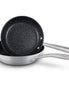 Scratch Guard: Stainless Steel Non-Stick Induction Frying Pans - Twin Pack