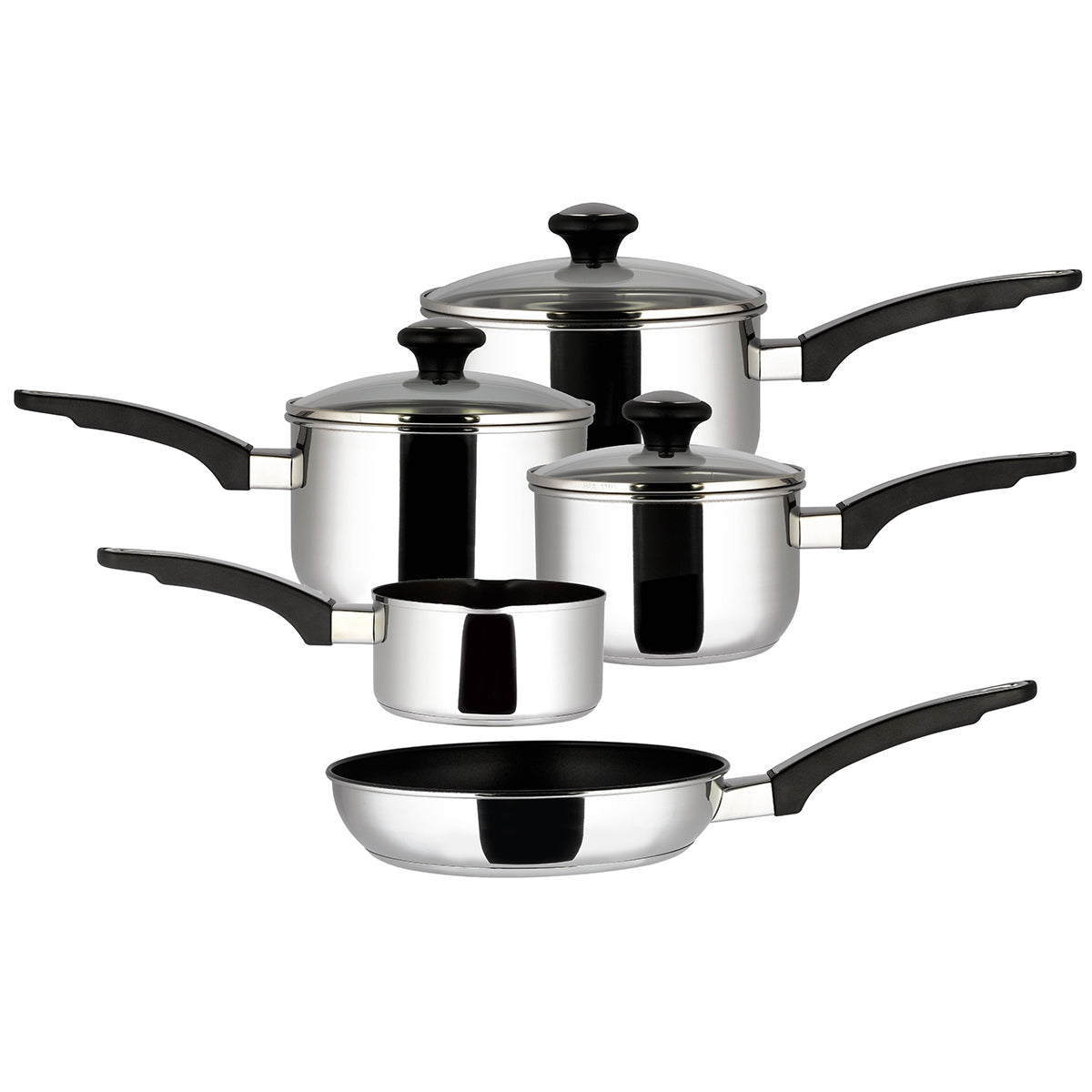 Everyday Saucepan & Frying Pan Stainless Steel Pan Set 5 Pieces