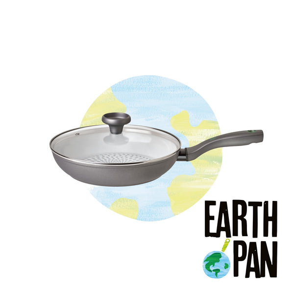 Earth Pan 28cm Non-Stick Frying Pan with Lid
