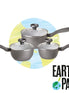 Earthpan eco saucepans. Set of 3 saucepans with lids & toxin-free, PFOA-free ceramic non-stick.