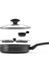 9 X Tougher: Non-Stick Egg Poacher Frying Pan & Lid - 20cm