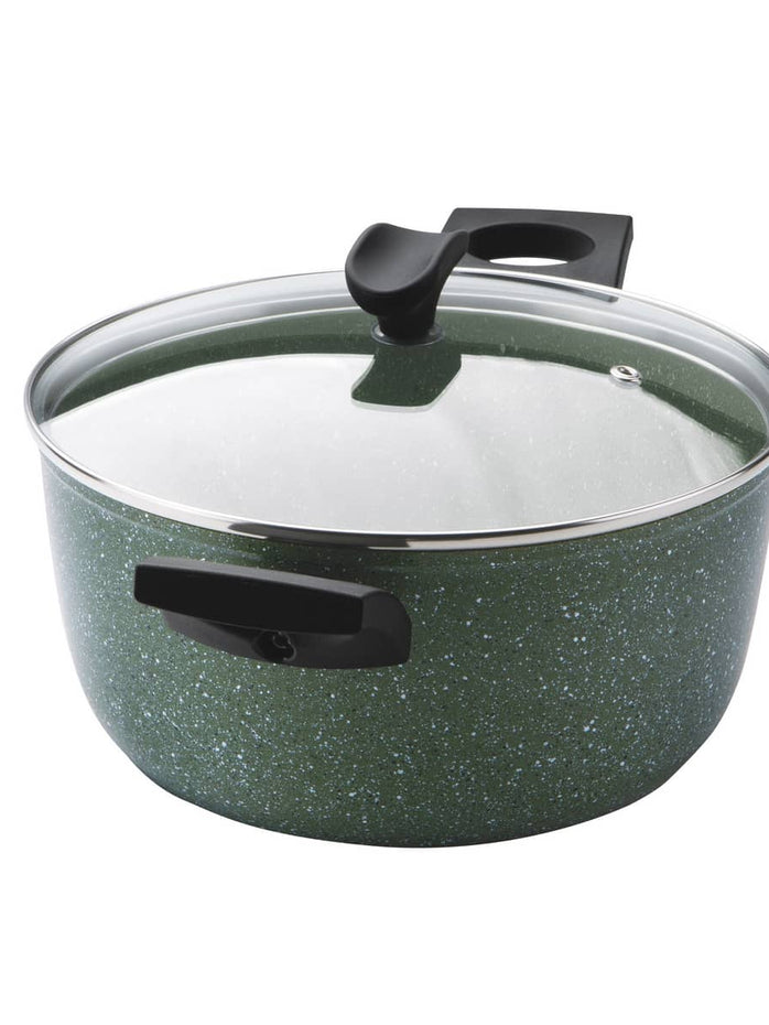 Prestige Eco stock pot for induction hob. PFOA free pan. Scratch proof plant based non stick