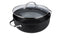 Scratch Guard anti scratch casserole pan with lid from Prestige. Matte black finish with stone effect interior and stainless steel handles